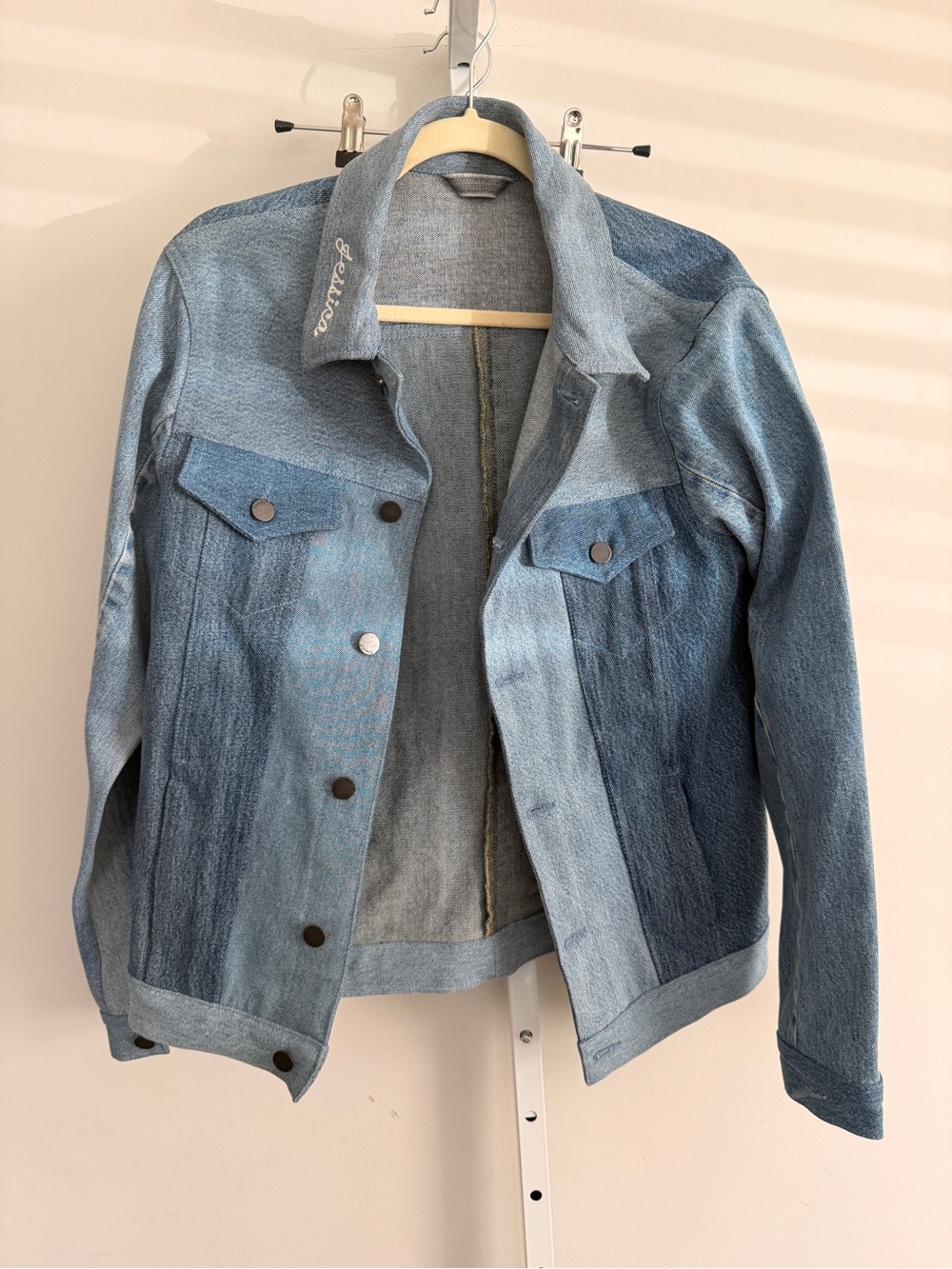Denim Patchwork Jacket - Light Blue Jessica name size S